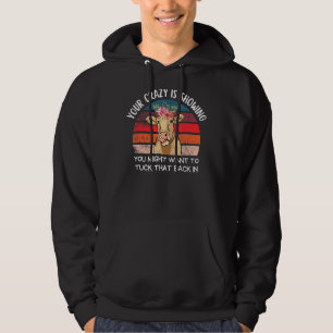 Cow Your Crazy Is Showing Cow Cute Floral Cattle Hoodie