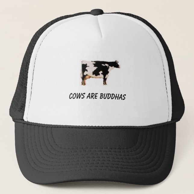cow-zoom, cows are buddhas trucker hat