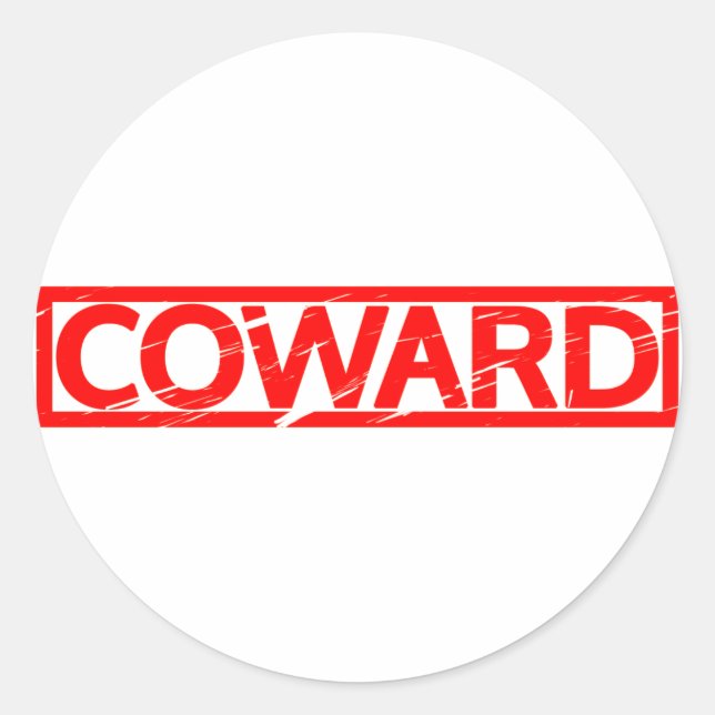 Coward Stamp Classic Round Sticker (Front)