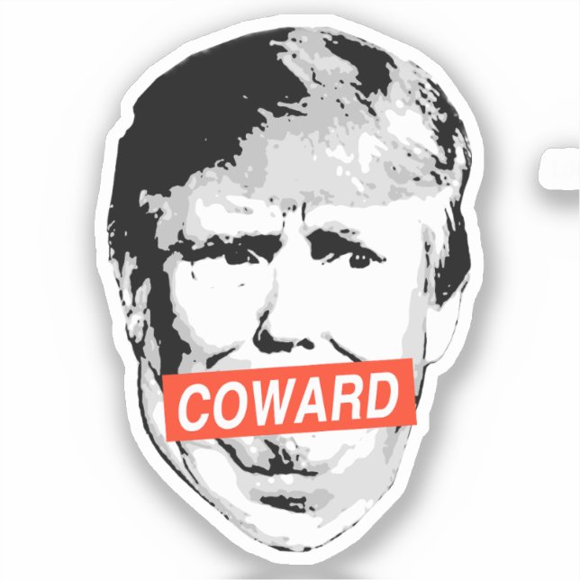 Coward Trump Sticker (Front)
