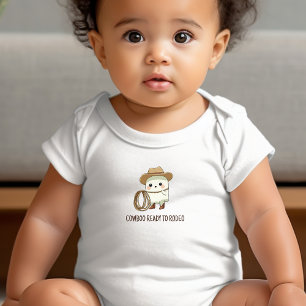 Cowboo Ready to Rodeo – Cute Cowboy Ghost Baby Bodysuit