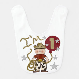 Cowboy 1st Birthday Bib