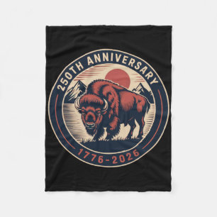 Cowboy 250 Th 4th Of July Flag 1776 2026 250th Ann Fleece Blanket