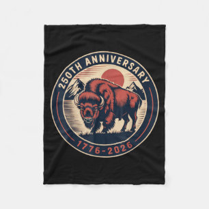 Cowboy 250 TH 4TH of July Flag 1776 2026 250th Fleece Blanket