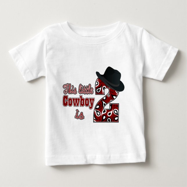 Cowboy 2nd Birthday Baby T-Shirt (Front)