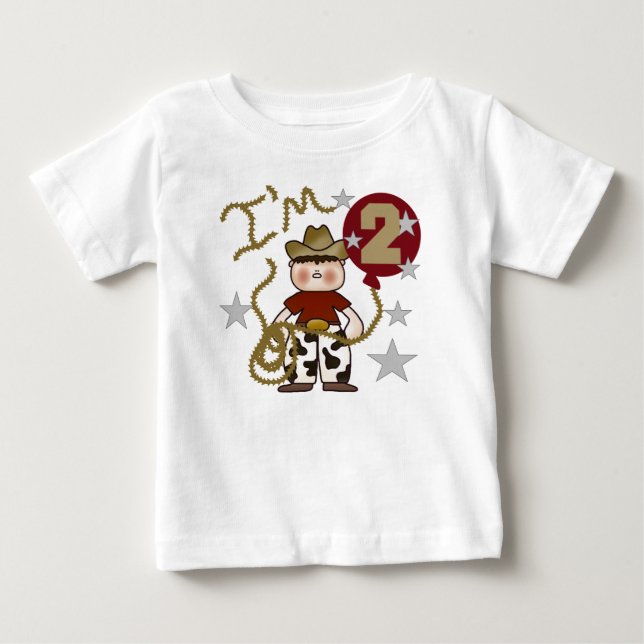Cowboy 2nd Birthday Baby T-Shirt (Front)