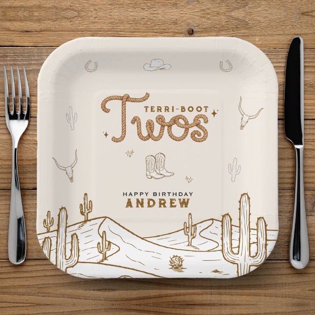 Cowboy 2nd Birthday Party Terri-Boot Twos Western Paper Plates (Cowboy 2nd Birthday Party Terri-Boot Twos Western Paper Plates
)