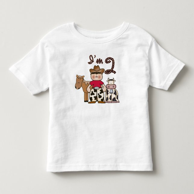 Cowboy  2nd Birthday Toddler T-shirt (Front)