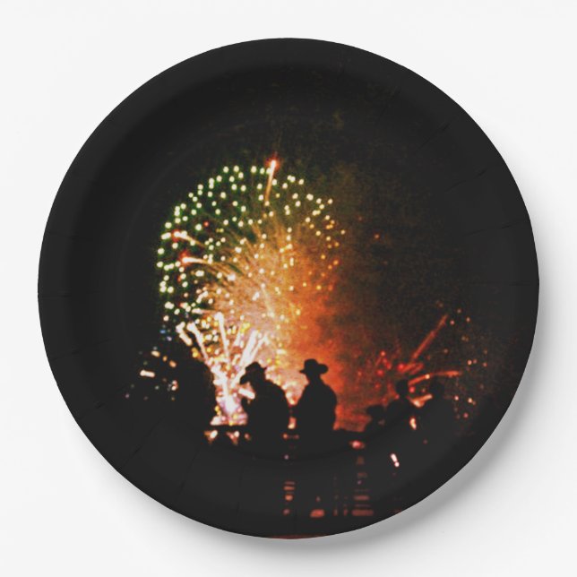 Cowboy 4th of July Paper Plates (Front)