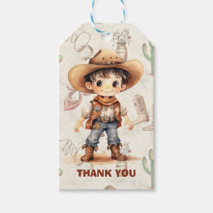 Cowboy 5th Birthday Bash Gift Tags