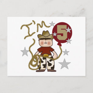 Cowboy 5th Birthday T-shirts and Gifts Postcard