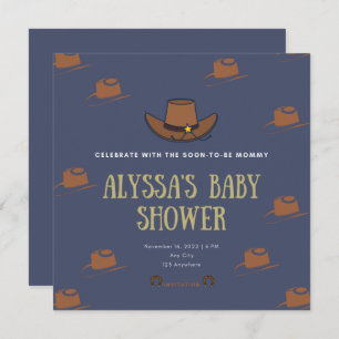 Cowboy Adoption Baby Shower Invitation