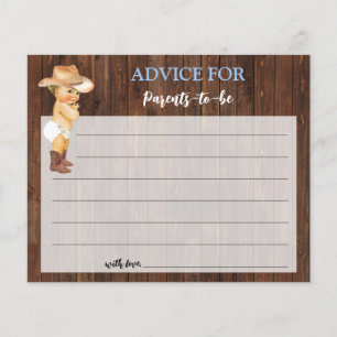 Cowboy Advice for Mom & Dad Baby Shower Card Flyer