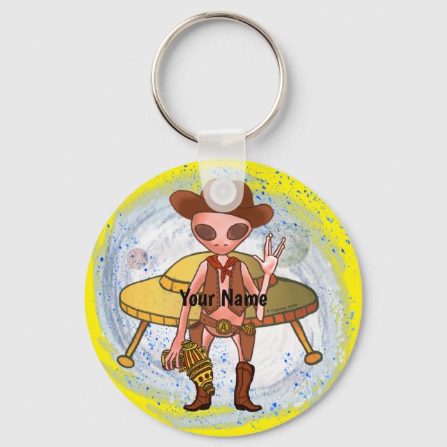 Cowboy Alien   keychain (Front)