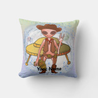 Cowboy Alien Pillow