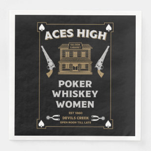 Cowboy American Frontier Saloon Paper Dinner Napkins
