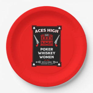 Cowboy American Frontier Saloon Paper Plates