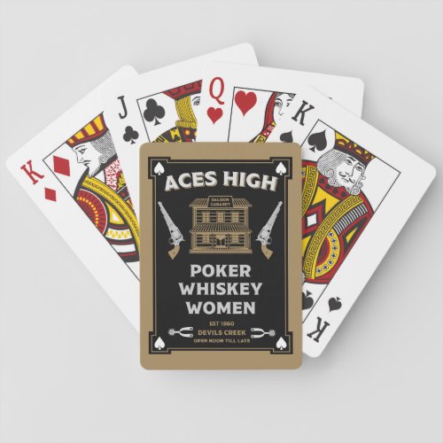 Cowboy American Frontier Saloon Poker Cards
