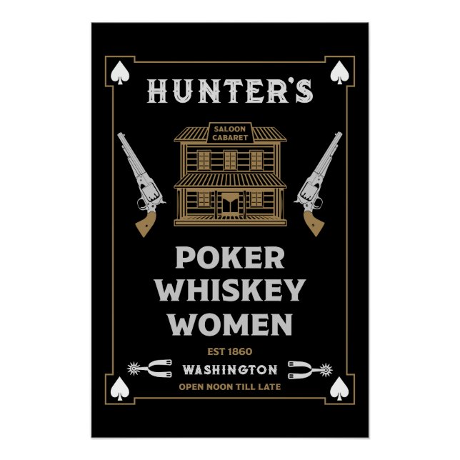 Cowboy American Frontier Saloon Poster (Front)