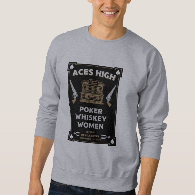 Cowboy American Frontier Saloon Sweatshirt (Front)