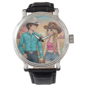 cowboy and cowgirl anime style watch