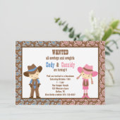 Cowboy and Cowgirl Birthday Invitations (Standing Front)