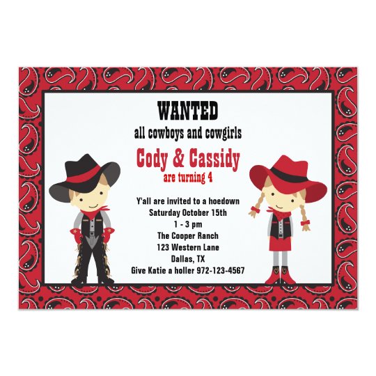 Invitations Saying For A Cowgirl Party 7