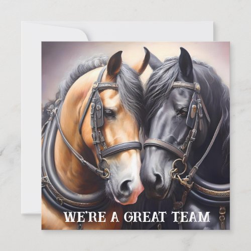 Cowboy and Cowgirl Great Team Anniversary Invitation