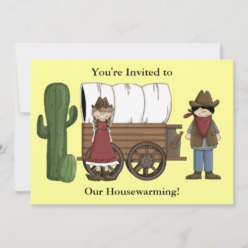 Cowboy and Cowgirl Housewarming - Western Personalized Invites