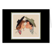 Cowboy and Cowgirl Kissing (Front Horizontal)