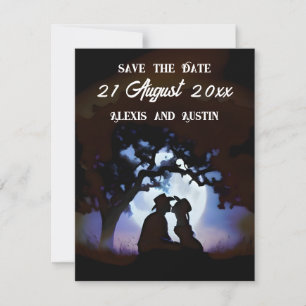Cowboy and Cowgirl Kissing Save the Date Invitation