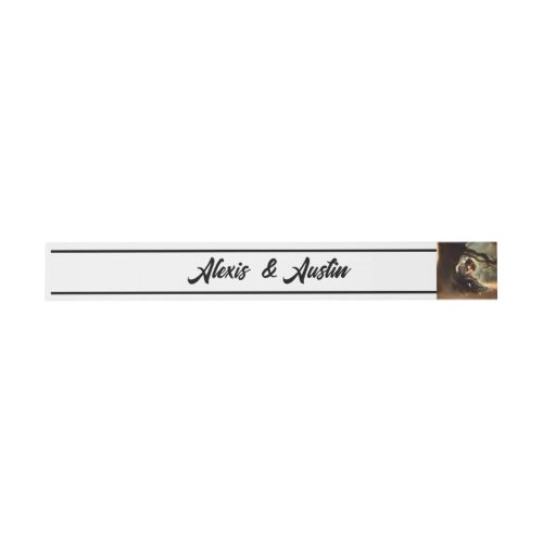 Cowboy  and Cowgirl Kissing Western Style Wedding Invitation Belly Band