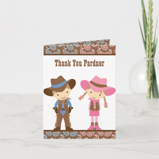 Cowboy and Cowgirl Note Cards (Front)