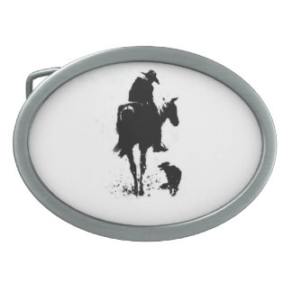 Cowboy and Dog Belt Buckle
