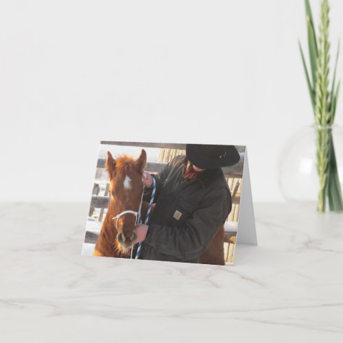 Cowboy and Foal Note Card