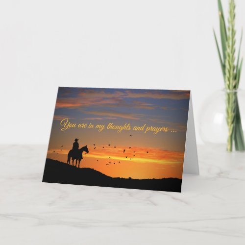 Cowboy and Horse County Western Sympathy Card