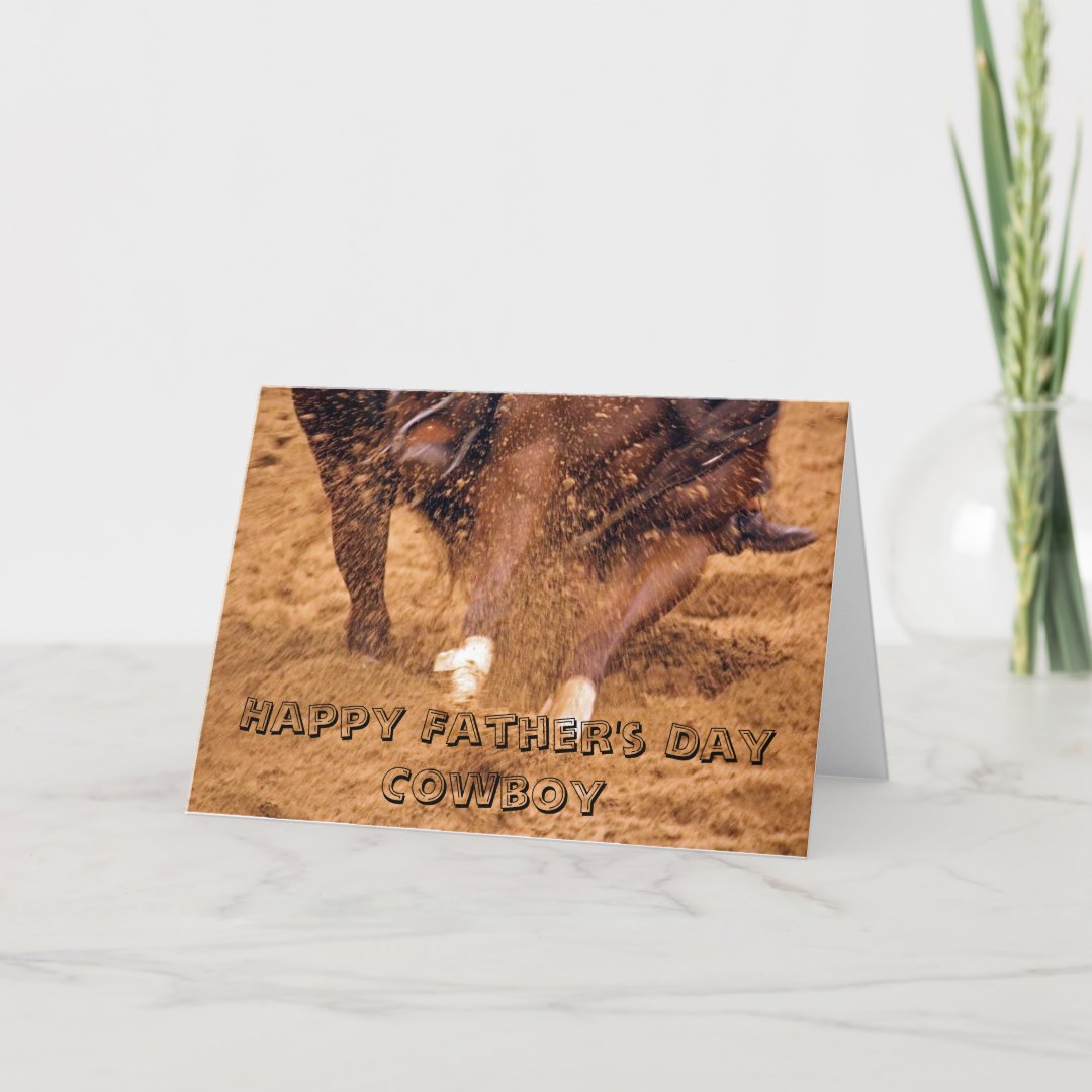 Cowboy and Horse Father's Day Card | Zazzle