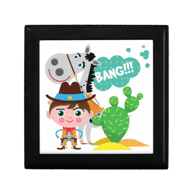 Cowboy and Horse Jewelry Box (Front)