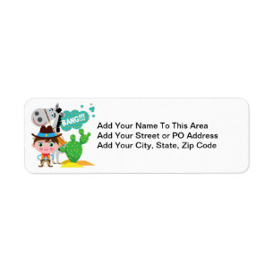 Cowboy and Horse Label