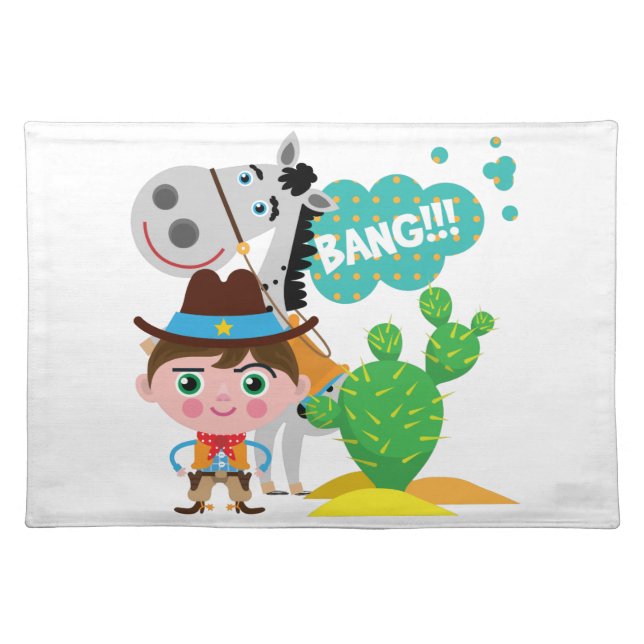 Cowboy and Horse Placemat (Front)