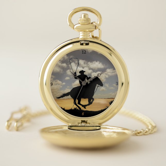 COWBOY AND HORSE POCKET WATCH (Inside)