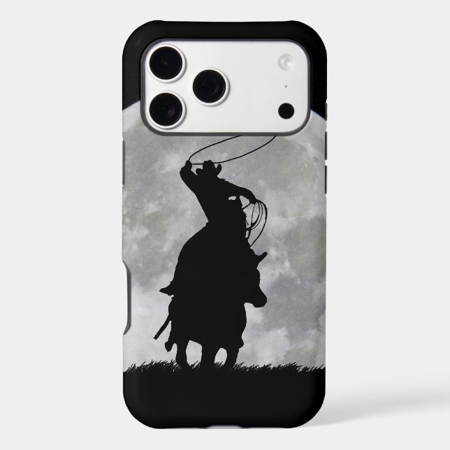 Cowboy and Horse Rodeo Roping Case-Mate iPhone Case (Back)