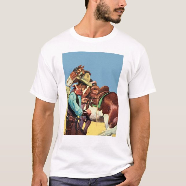 Cowboy and Saddle T-Shirt (Front)
