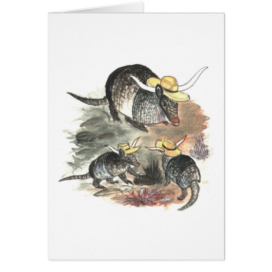 Cowboy Armadillo Family Cards (Front)