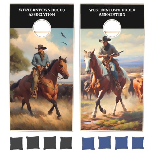 Cowboy Art Cornhole Set