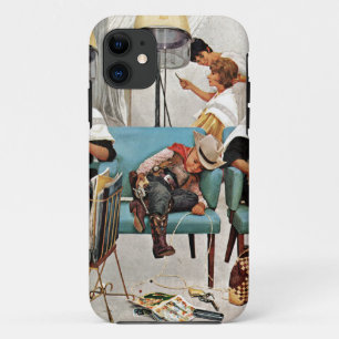 Cowboy Asleep in Beauty Salon iPhone 11 Case