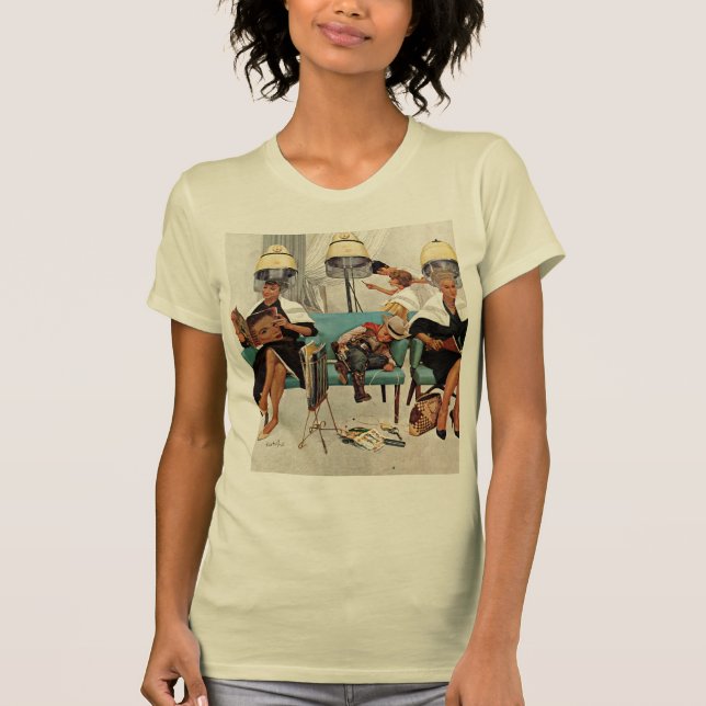 Cowboy Asleep in Beauty Salon T-Shirt (Front)