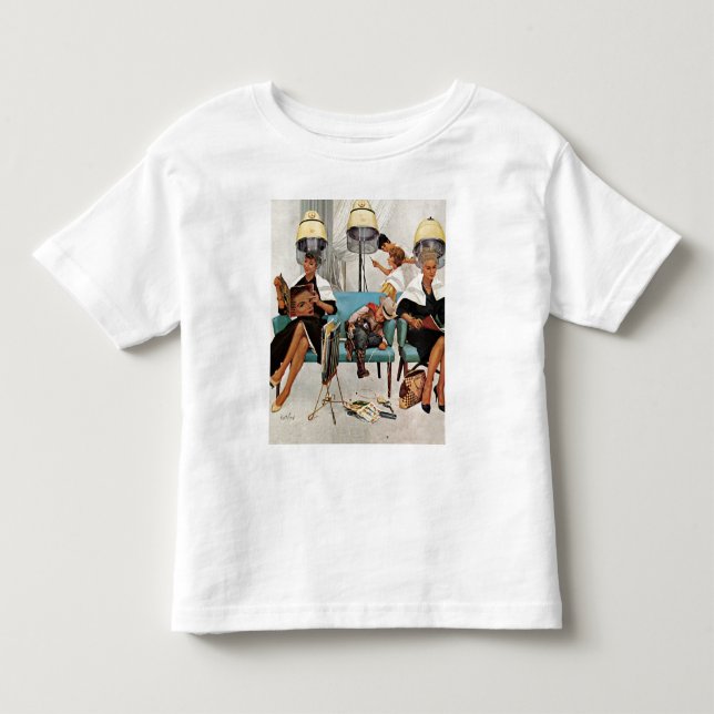 Cowboy Asleep in Beauty Salon Toddler T-shirt (Front)
