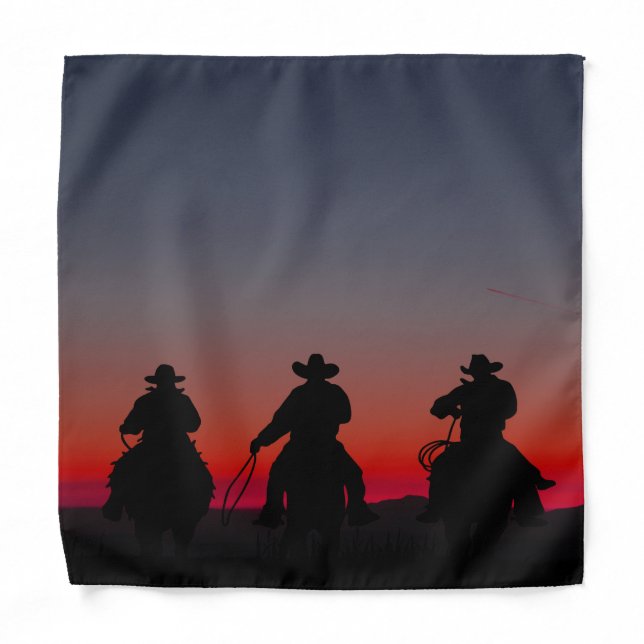cowboy at sunset bandana (Front)