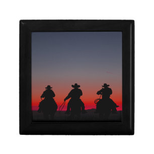 cowboy at sunset gift box